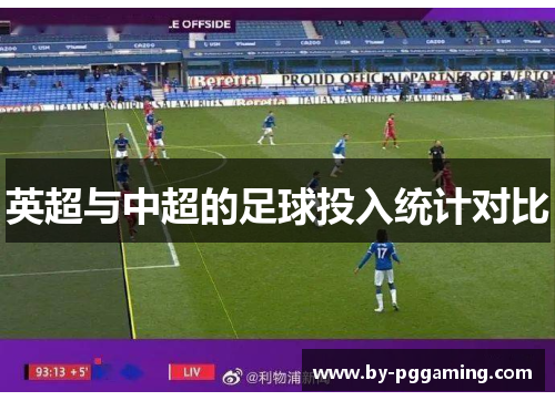 英超与中超的足球投入统计对比